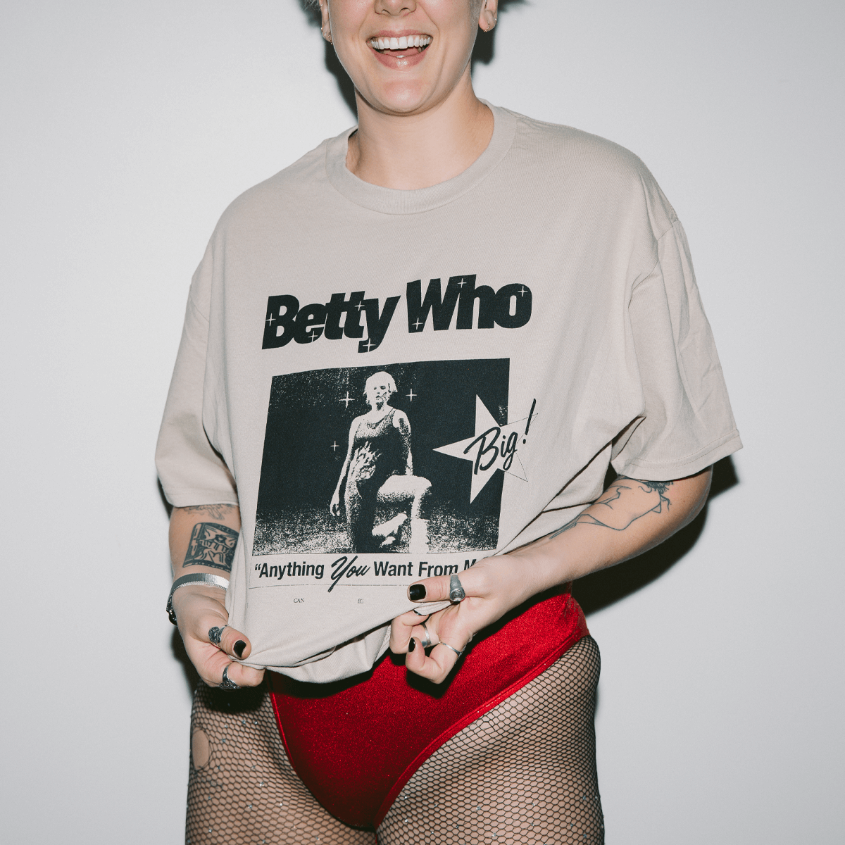 "BIG" Anything Tan Tee